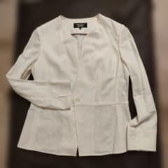 SONIA RYKIEL Collection ノーカラージャケット 白 40のサムネイル