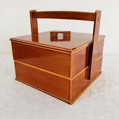 飛騨 春慶塗 持ち手付 二段重箱 菓子器 弁当箱 伝統工芸品 - メルカリ