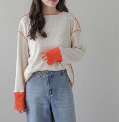 バイカラー長袖トップスのサムネイル