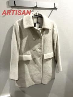 artisan フォックスファー　ダブルPコート　90%オフのサムネイル