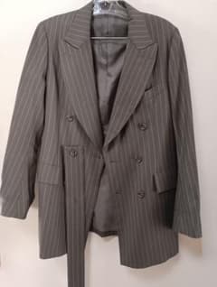 Kengo UJOH ストライプ ダブルジャケット ベルト付き Kengo様 専用 UJOH ストライプ ダブルジャケット ベルト付き - メルカリ