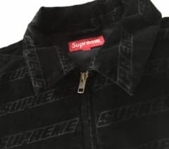 Supreme /着やすい！コーデュロイにロゴ入り 長袖ジャケット 黒 M 