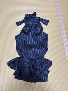 ネイビー ストライプ ハイネック ドレス セットアップのサムネイル
