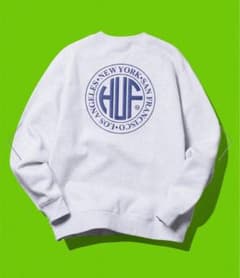 HUF ロゴクルーネックスウェット ホワイトのサムネイル