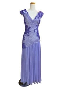 TADASHI SHOJI ロングドレス 青紫系 パーティードレス カラードレス