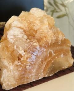 天然石 原石 オレンジカルサイト 結晶（秋芳洞産）たのサムネイル