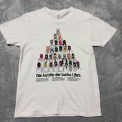 ルチャリブレ マスク Tシャツ M ホワイト　プリントTシャツのサムネイル