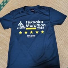 SVOLME 福岡マラソン 2018 陸上用シャツ ネイビー　Sサイズのサムネイル