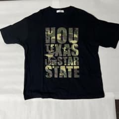 WEGO 半袖Tシャツ ブラック カモフラロゴのサムネイル