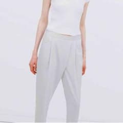 【値下げ】今季 ZARA ドレープ クロップドパンツのサムネイル