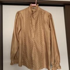 ヴィンテージ！昭和レトロなゴールド ブラウスのサムネイル