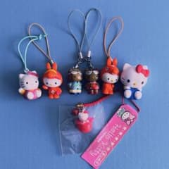 ❤️ハローキティストラップ&日焼けキティ&ダニエルストラップ7点