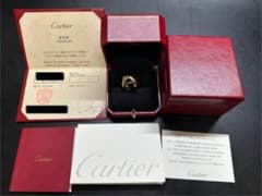 Cartier 3連トリニティリング 18K ゴールド 750 金 53 刻印