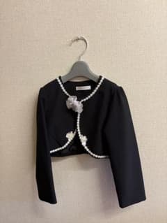 黒 フラワーモチーフ ジャケット 130サイズ 卒園式 入学式のサムネイル