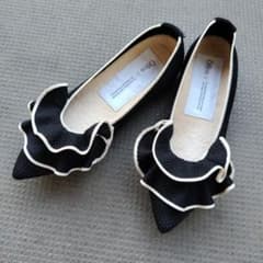 人気デザイン♡Offen オッフェンフリル付きフラットシューズ 40 美品