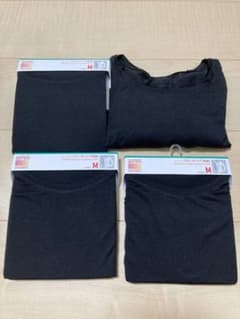 【なっとう巻き様専用】2枚のみ　ユニクロ M ヒートテック 肌着 長袖のサムネイル