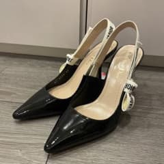 ディオール　スリングバックパンプス　エナメル　サンダル　パテントカーフスキンのサムネイル