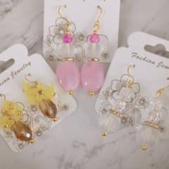 ハンドメイドピアス イヤリング 3点セットのサムネイル