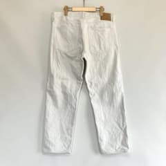 美品 オーディナリーフィッツ 赤耳ホワイトデニム ボタンフライ 34 