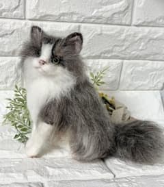 羊毛フェルト 猫 ノルウェージャンフォレストキャット - メルカリ