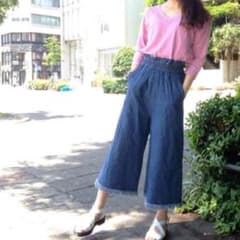 kastaneデニムフリンジガウチョパンツのサムネイル