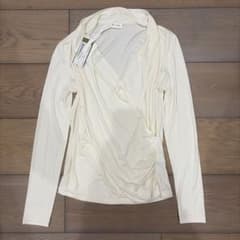 LILYSILK カシュクール 長袖カットソー ホワイト