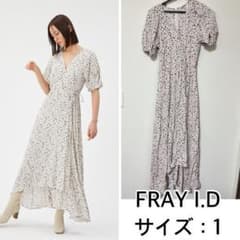 FRAY I.D❤️ビスコースプリントカシュクールワンピース フレイ