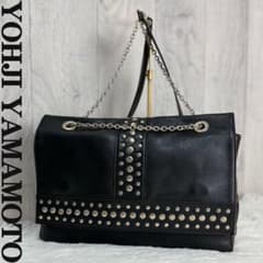 YOHJI YAMAMOTO ヨウジ ヤマモト スタッズ ショルダーバッグ 牛革