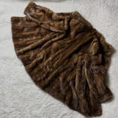 高級毛皮 リアルファーコート デミバフ ミンク なめし柔らか 艶