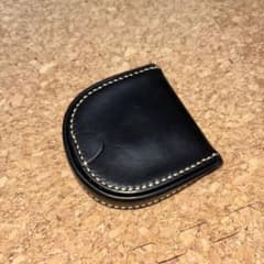 万双　ブライドル馬蹄型小銭入れ　ブラックのサムネイル