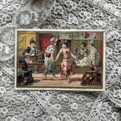 フランスアンティーク ボンマルシェ クロモカード 踊り - メルカリ