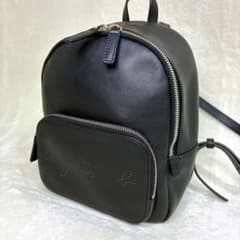 美品✨アニエスベー リュック パンチングロゴ レザー 黒 - メルカリ