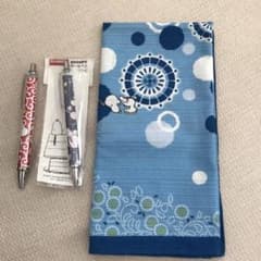 和柄スヌーピー  小風呂敷＆ボールペン2本のサムネイル