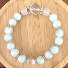 ✨セラフィナイト☆ムーンストーン☆カット水晶✨天使の石　15cm