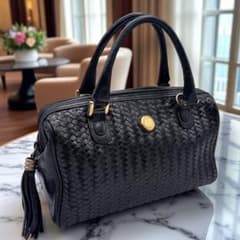 VINTAGE FENDI S.A.S期 ミニボストンレザー イントレ 黒 - メルカリ