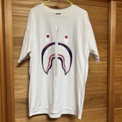 A BATHING APE シャーク Tシャツ ホワイト XL - メルカリ