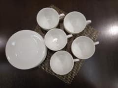 値下げしました.白いコーヒーカップ&ソーサー5客セット1.4.6様専のサムネイル