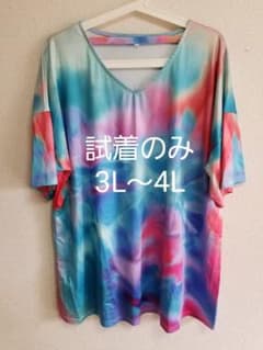 試着のみ 大きいサイズ タイダイ Tシャツのサムネイル