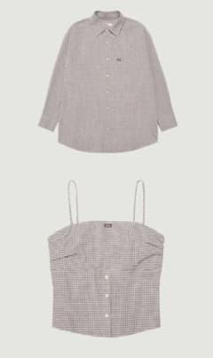 grove grvr seoul セットアップ シャツ スリーブレス チェック柄のサムネイル