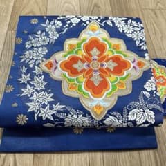 九寸名古屋帯 正絹 唐織 花菱 横段 未使用 イ6346 新品 未使用 九寸名古屋帯 唐織 正倉院花文 金糸 正絹 974 - メルカリ