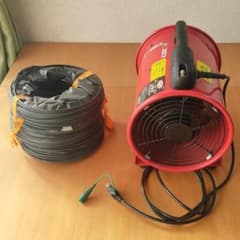 【使用3回・定価1.6万】アストロプロダクツ ポータブル送風機 ダクト付 使用3回・定価1.6万】アストロプロダクツ ポータブル送風機 ダクト付