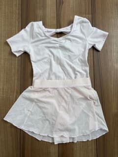 バレエ レオタード ピンク 半袖 リボン付きのサムネイル