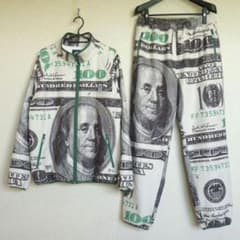 はるjon　ブラックアイパッチ　セットアップ　100ドル札　M はるjon様専用 ブラックアイパッチ セットアップ 100ドル札 M - メルカリ