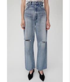 MOUSSY　HW CRASH LOOSE STRAIGHT　ダメージ　デニムのサムネイル