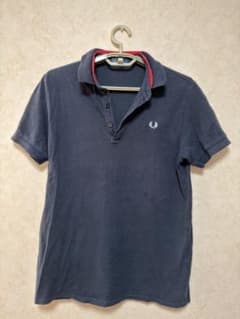 FRED PERRY ポロシャツ ネイビー レッドドット Mサイズのサムネイル