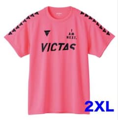 卓球Tシャツ　V-TS245 VICTAS フラッシュピンク サイズ 2XL