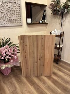 折りたたみ式 レジカウンター 杉板 無塗装 W66×H90×D31 受付台 - メルカリ