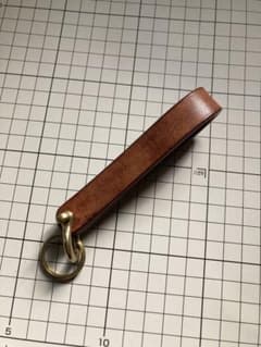 レザー キーホルダー ブラウンのサムネイル