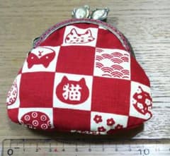 猫口金ハンドメイド がま口ポーチのサムネイル