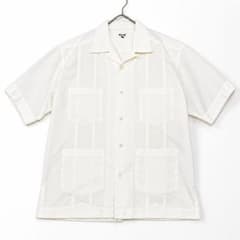 Schott NYC キューバシャツ 刺繍 ホワイト 2XL コットン